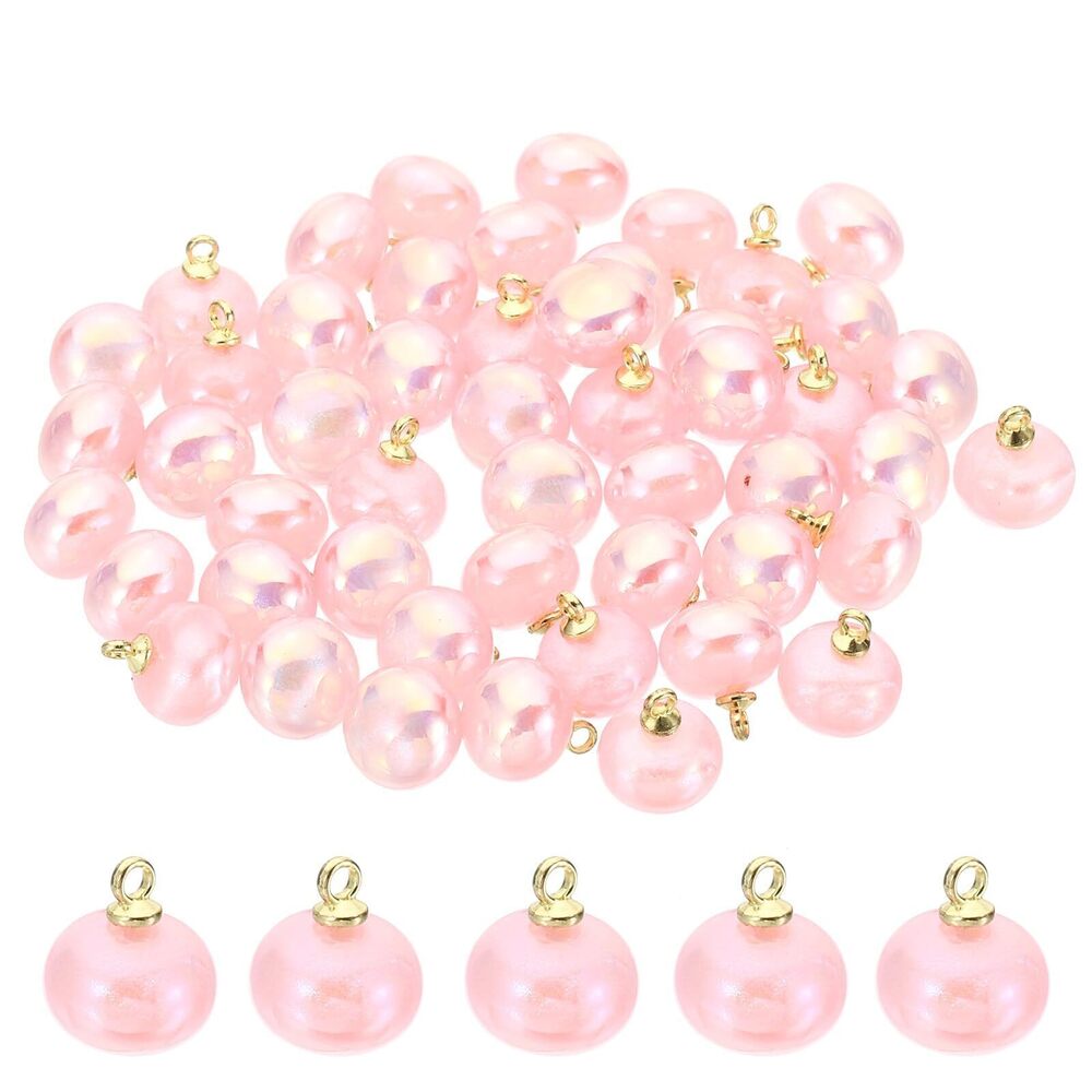 1414 10mm Beads Charm, 50Pcs Faux Pearl Bracelet Charm Pendant Chubby Beads